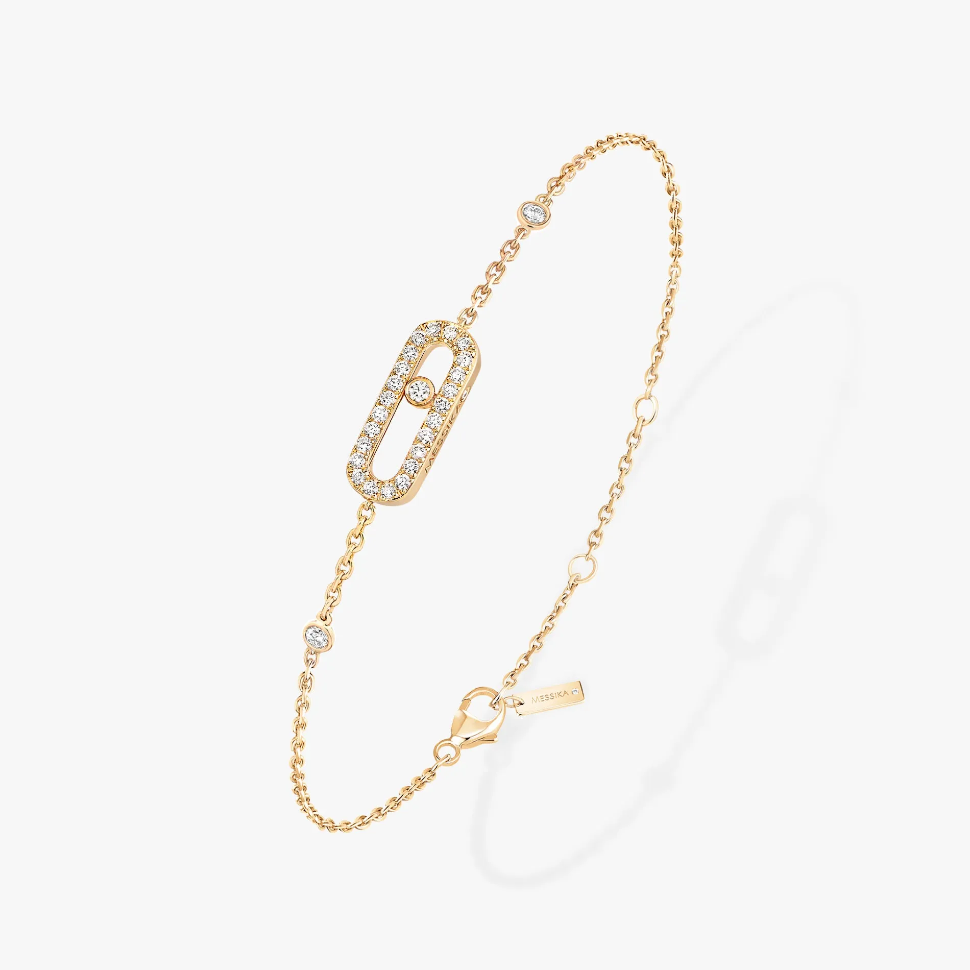 0.19ctw Yellow Gold Diamond Pavé Bracelet