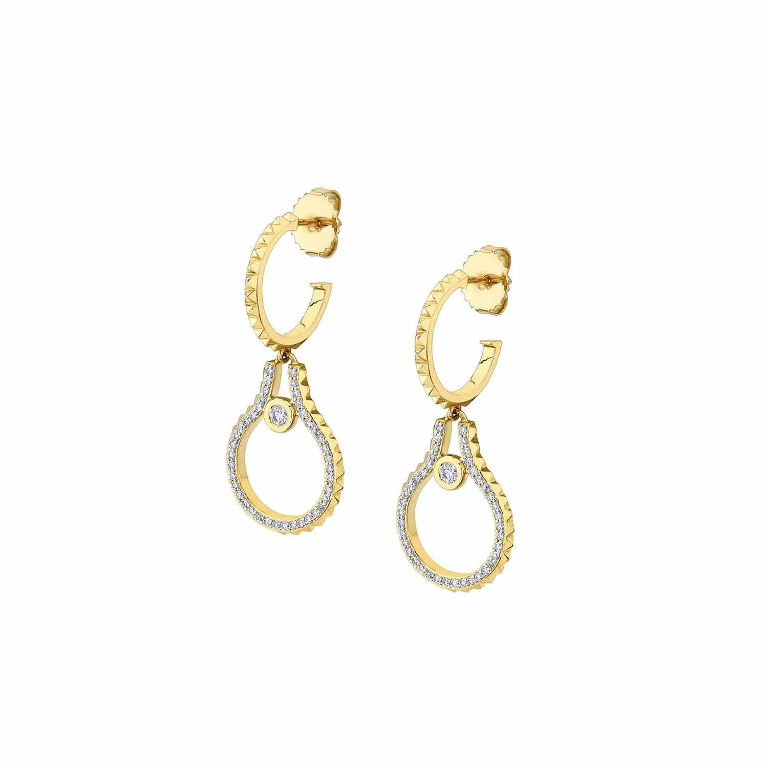 0.45ctw Diamond Pavé Mini Signature MM Tetra Earring