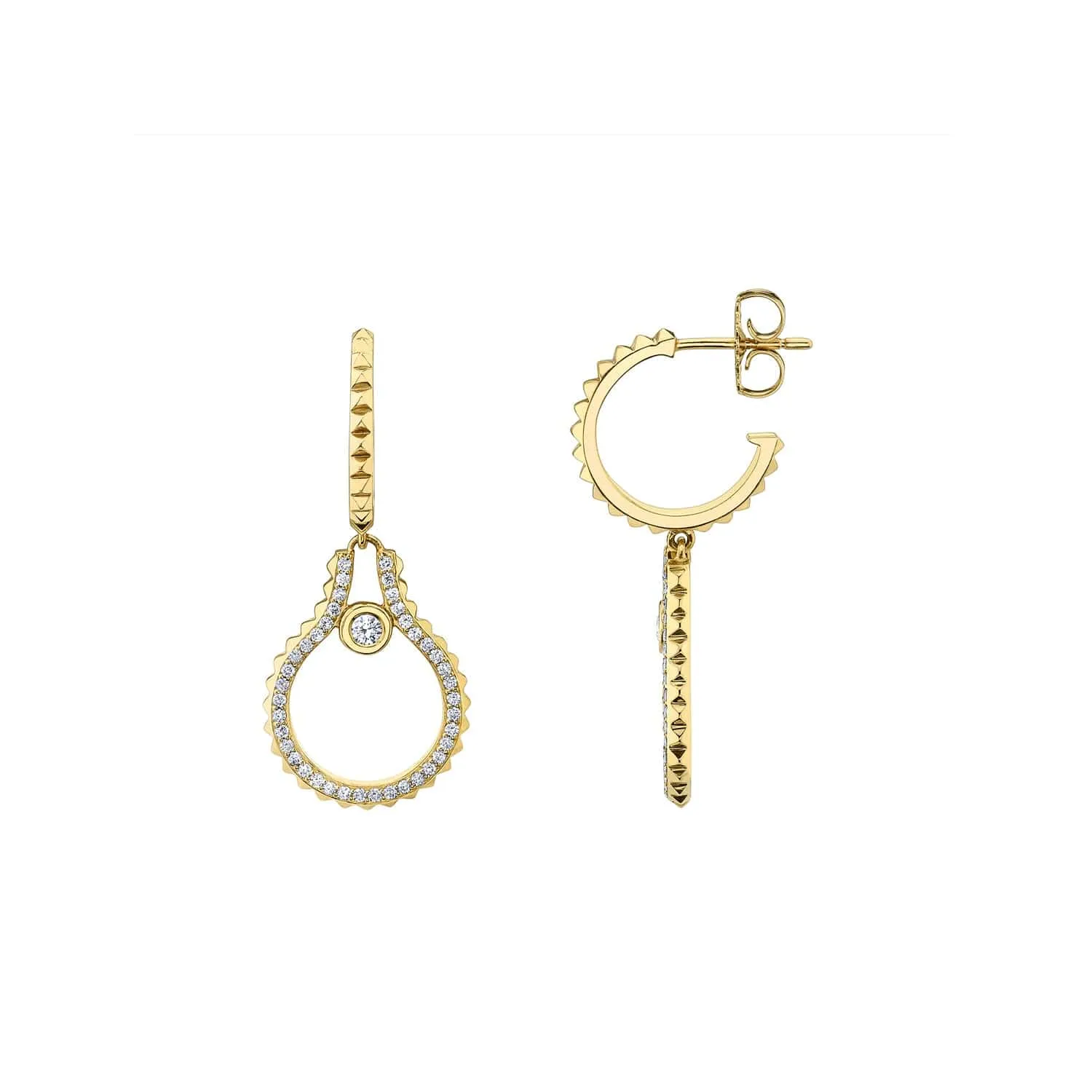0.45ctw Diamond Pavé Mini Signature MM Tetra Earring