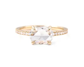 1.06-Carat Rose Cut Oval Diamond Ring