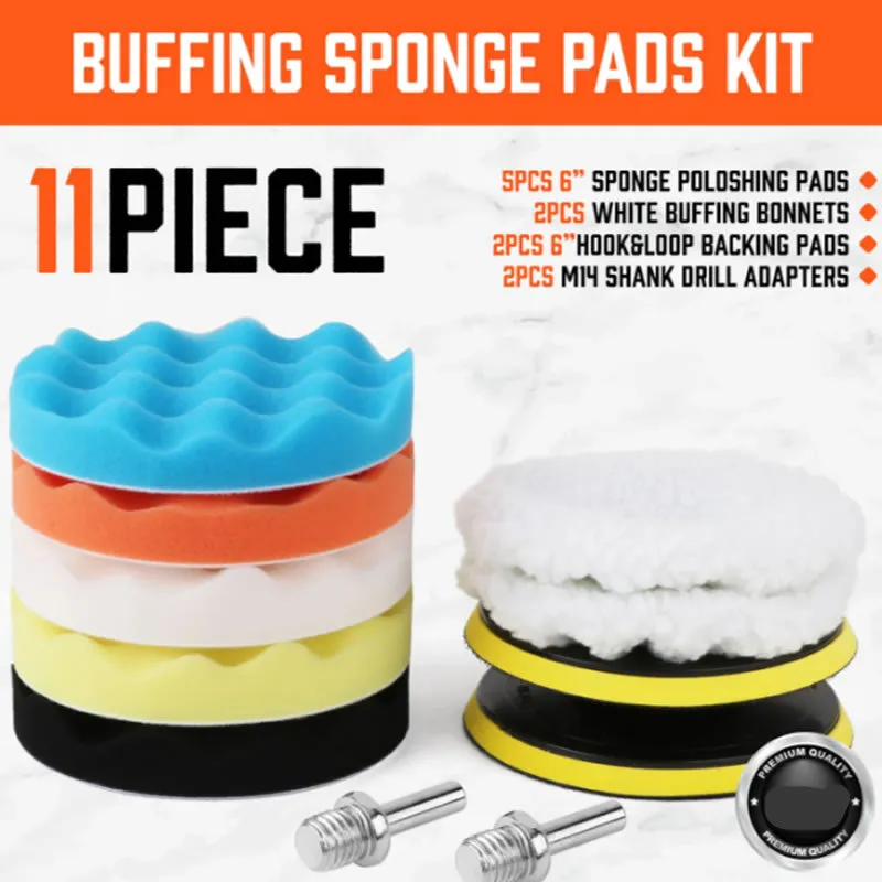 11-Piece Buffing Sponge Pads Kit Sdy-97589