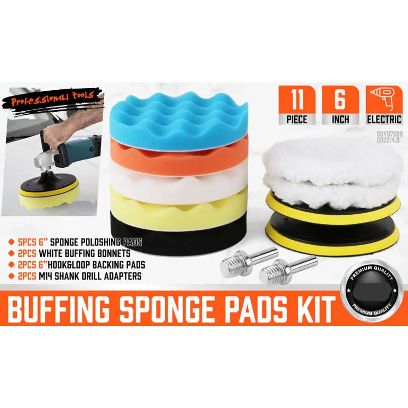 11-Piece Buffing Sponge Pads Kit Sdy-97589