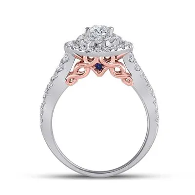14K PEAR DIAMOND BRIDAL WEDDING RING SET 2 CTTW (CERTIFIED)