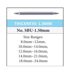 1.50mm Thickness Stainless Steel, Double Shoulder Spring Bars