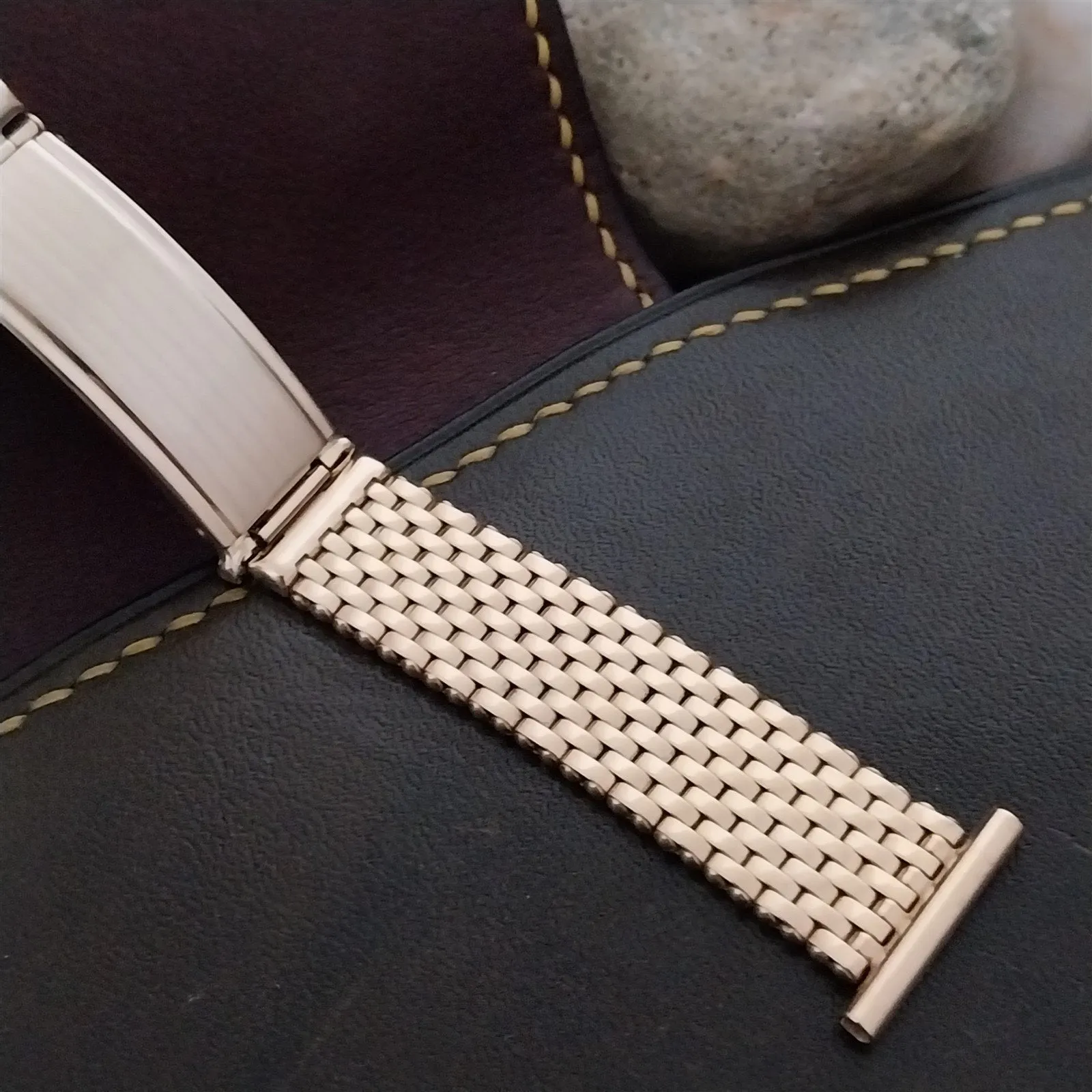 16mm 18mm 19mm Yellow Gold Filled Mesh Kreisler Unused 1940s Watch Band
