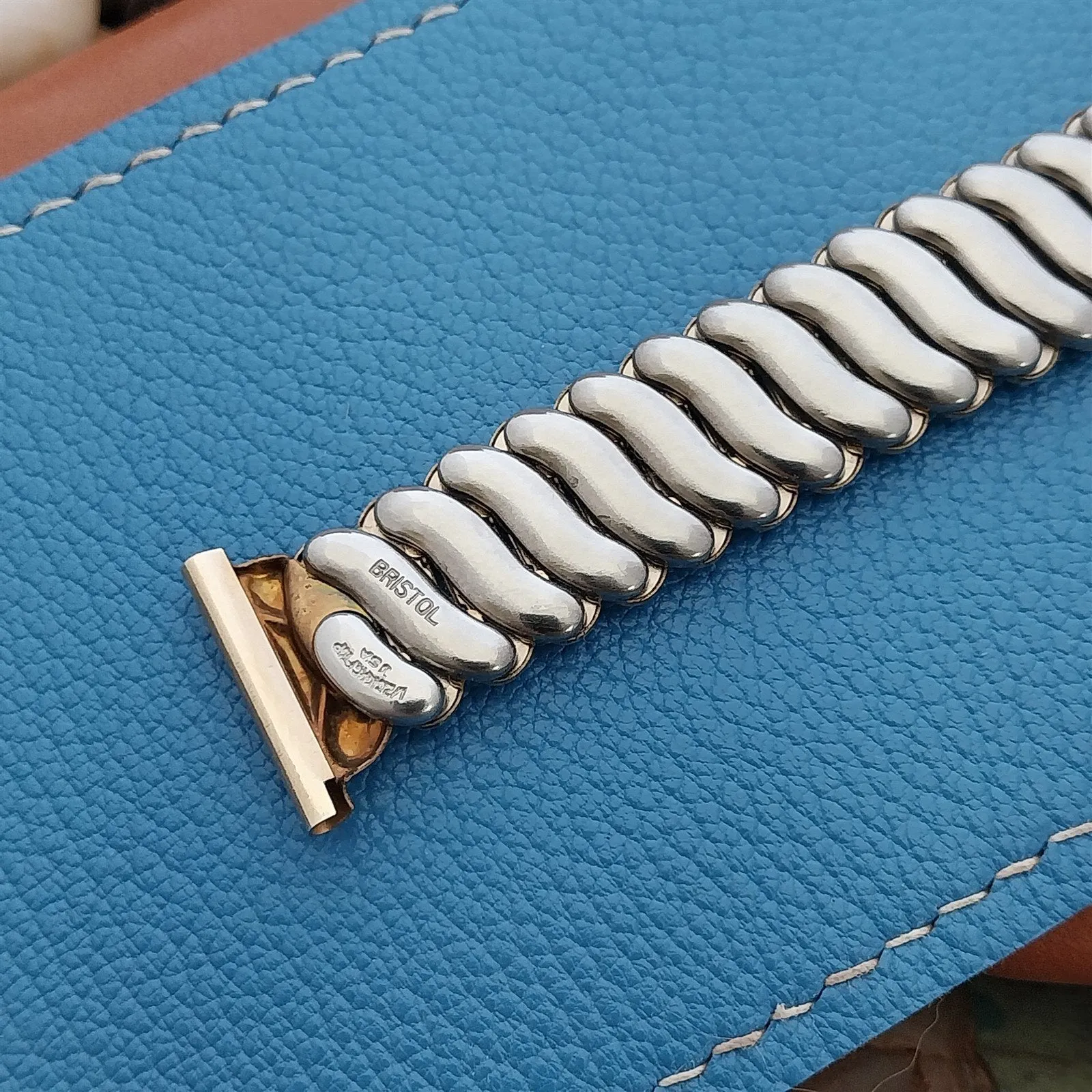 17mm 16mm 15mm Rose Gold-Filled NOS Expansion 1940s Vintage Watch Band Finesse