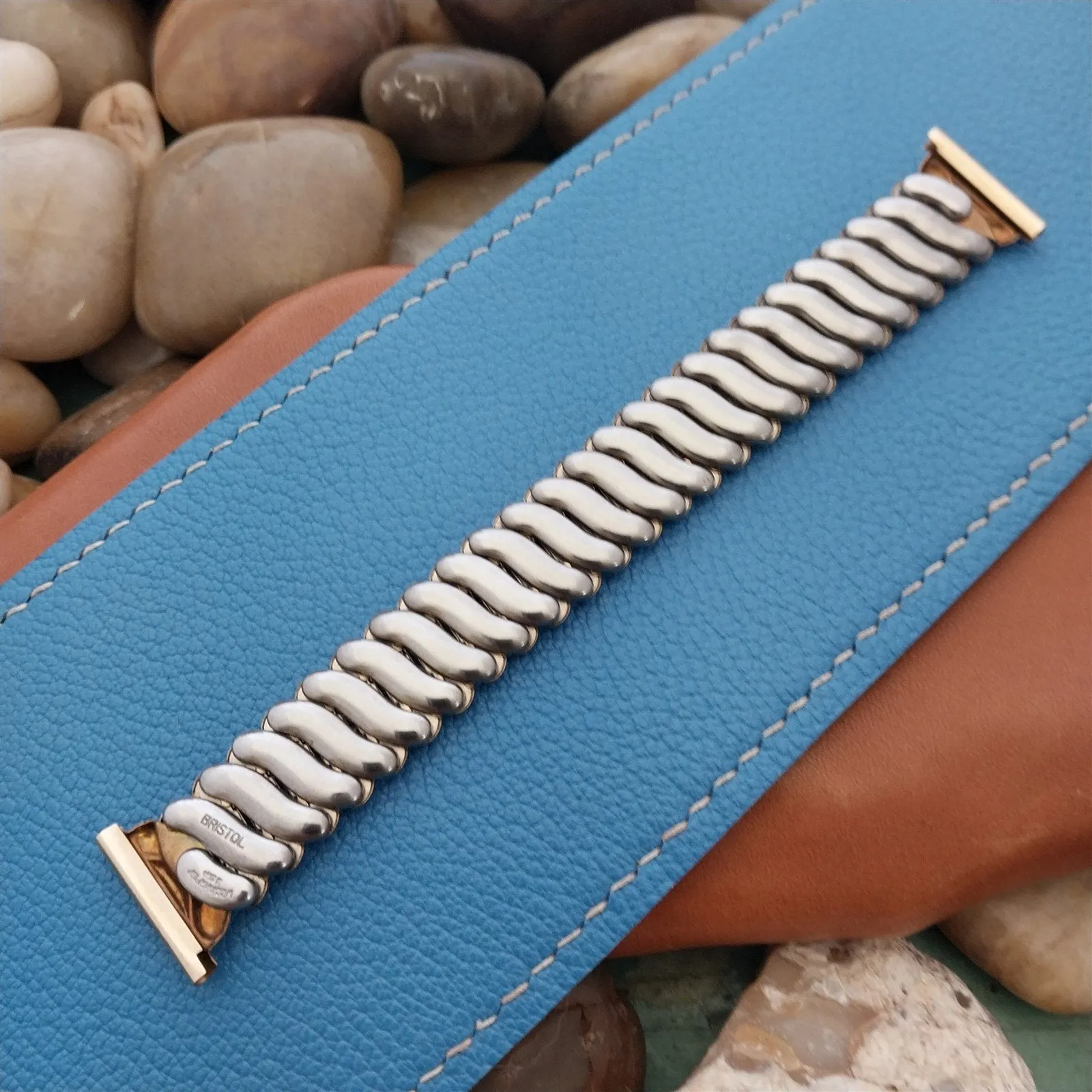 17mm 16mm 15mm Rose Gold-Filled NOS Expansion 1940s Vintage Watch Band Finesse