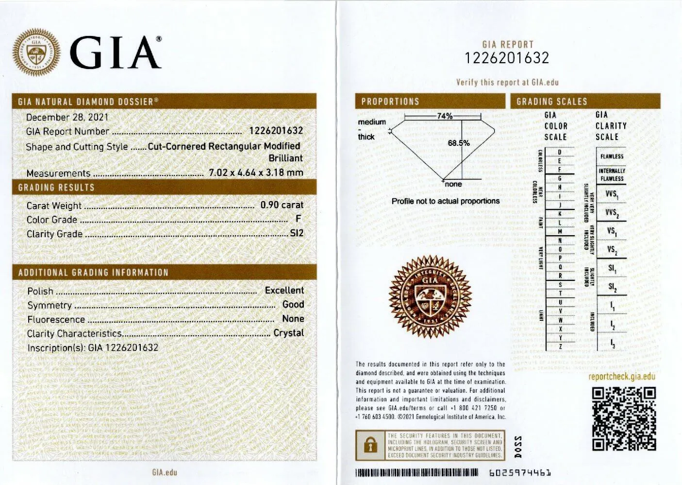 1.83ct GIA CERTIFIED F-G SI1-SI2 RADIANT CUT DIAMOND 7mm LONG STUD EARRINGS PAIR