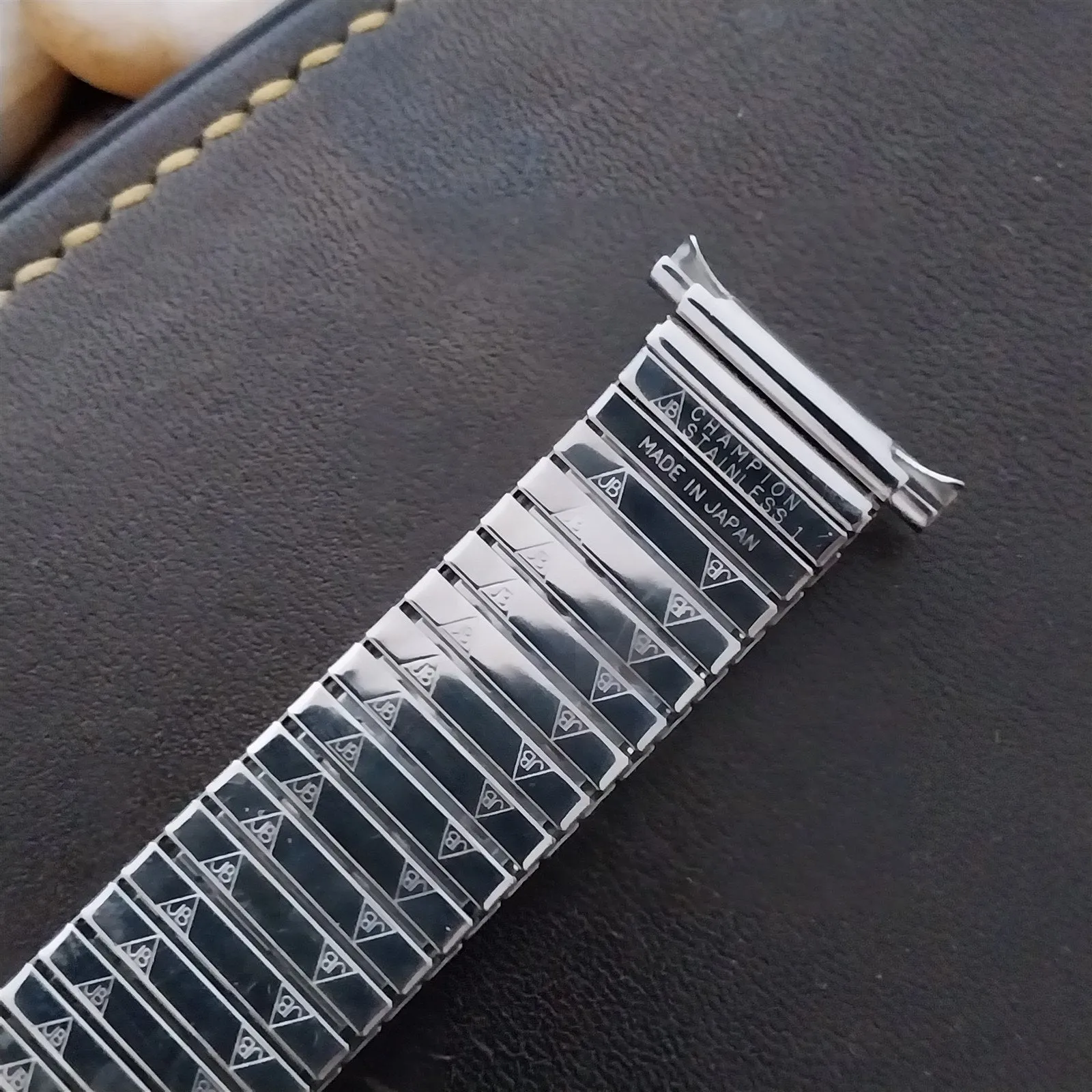 18mm 20mm 22mm JB Champion Brushed Stainless Unused 1970s Unused Watch Band