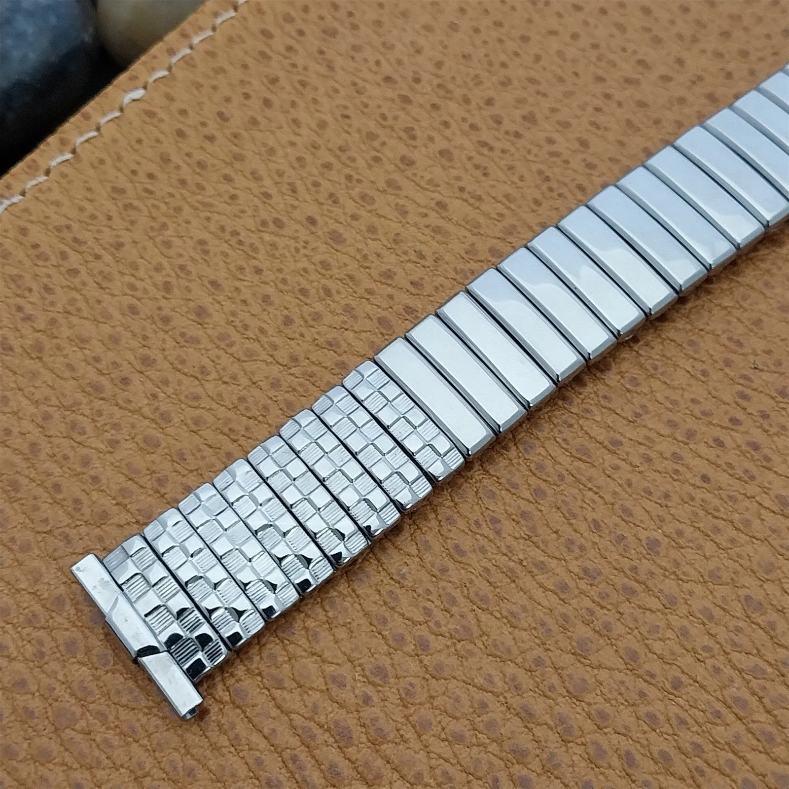 1950s Stainless Steel Expansion Vintage Watch Band nos Foster USA Made 16mm 18mm