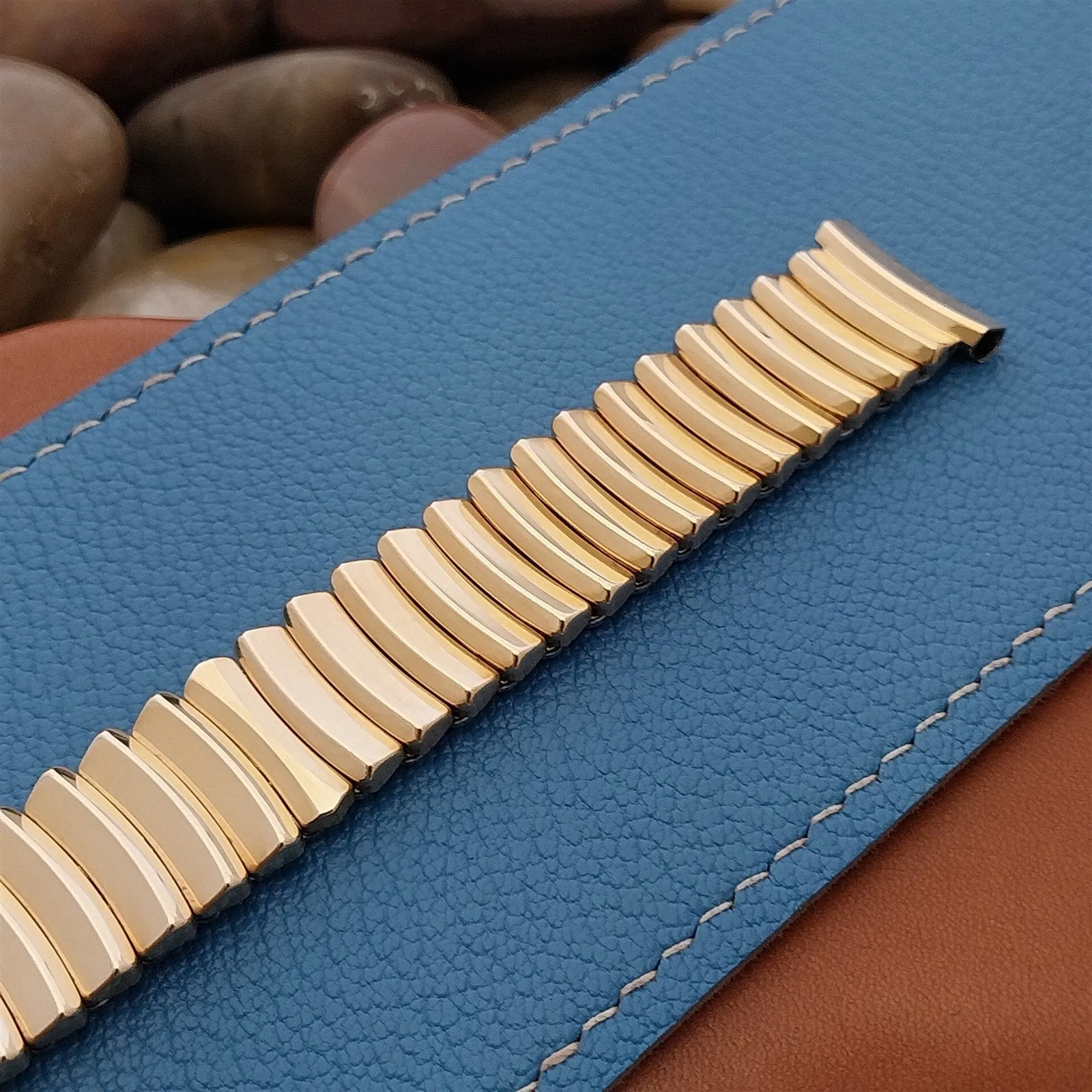 19mm 18mm 1950s Gold-Filled JB Champion Golden Coin Unused Vintage Watch Band