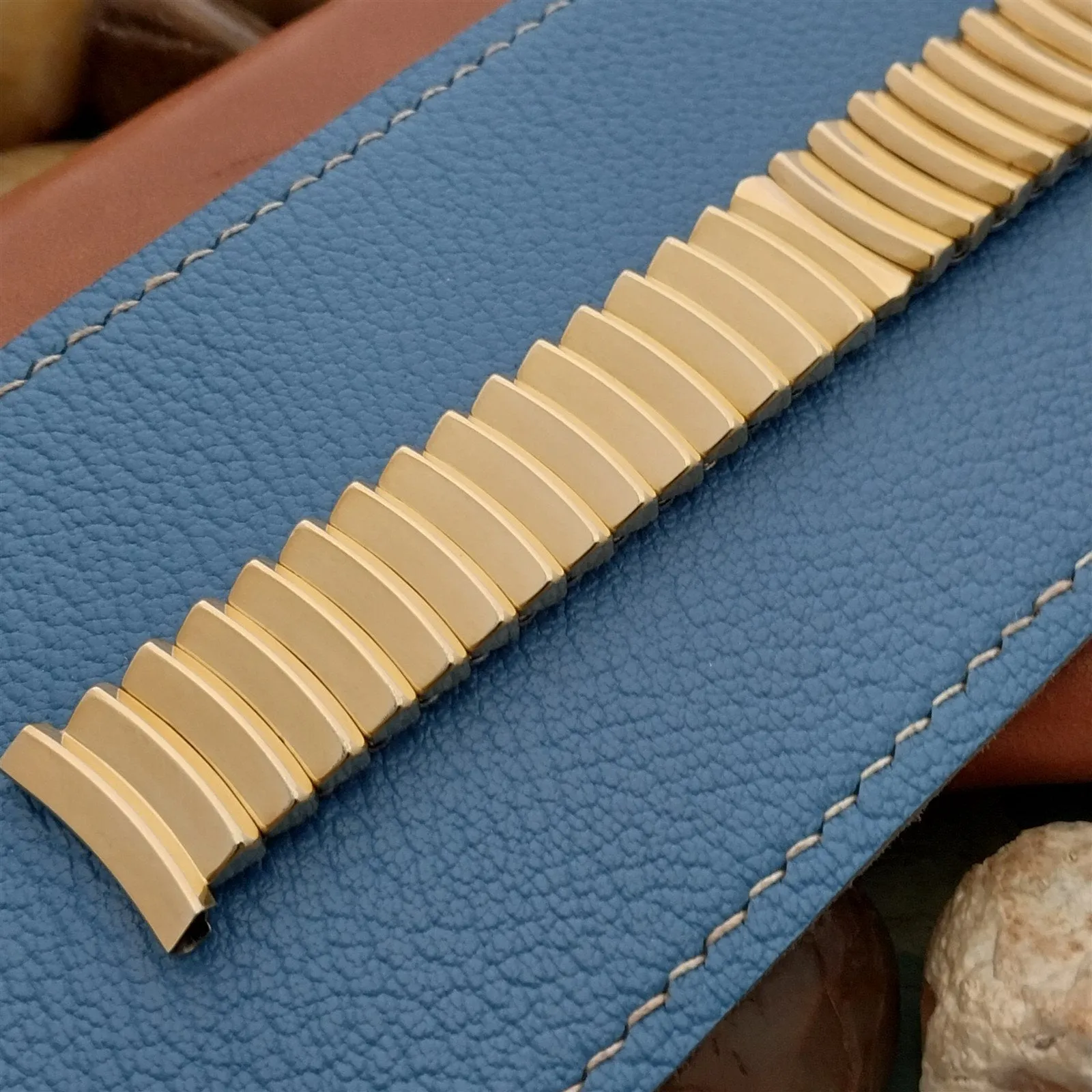19mm 18mm 1950s Gold-Filled JB Champion Golden Coin Unused Vintage Watch Band