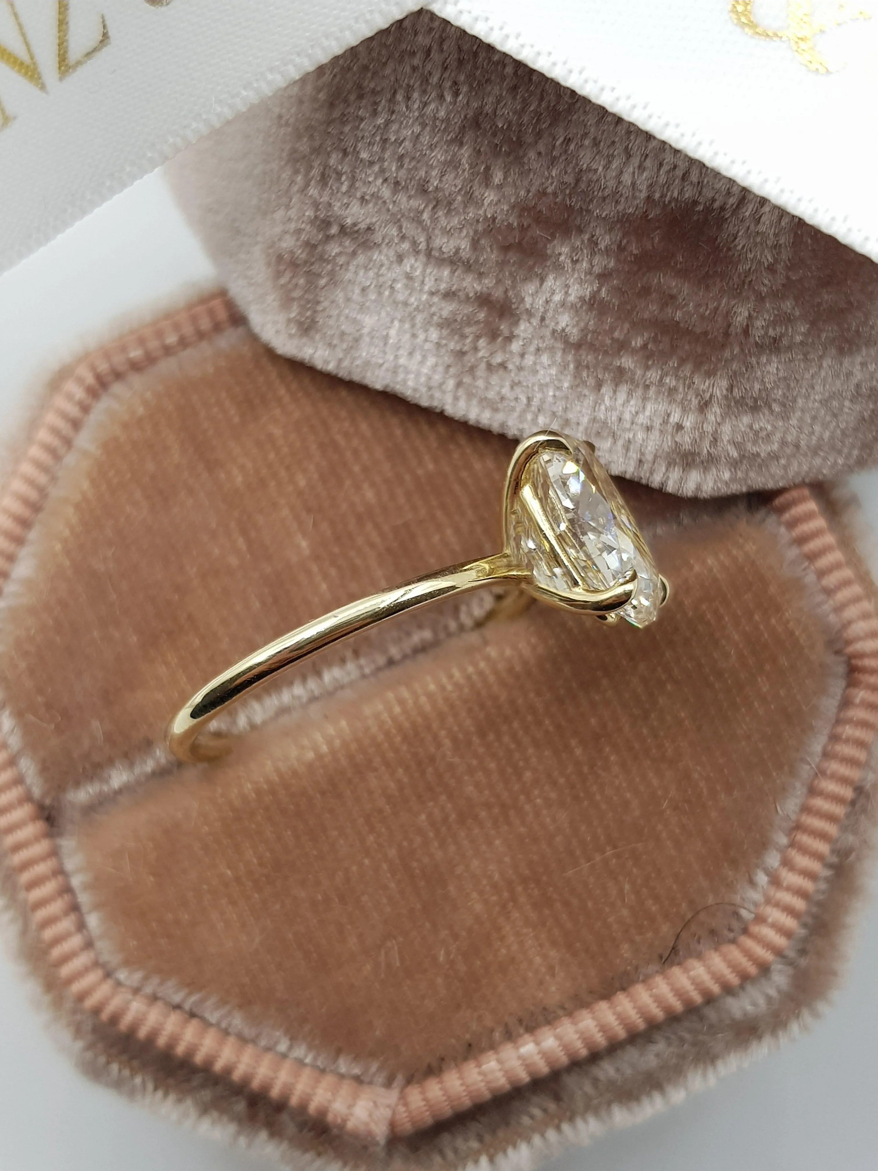2.01 Carat Oval Cut Solitaire Diamond Engagement Ring