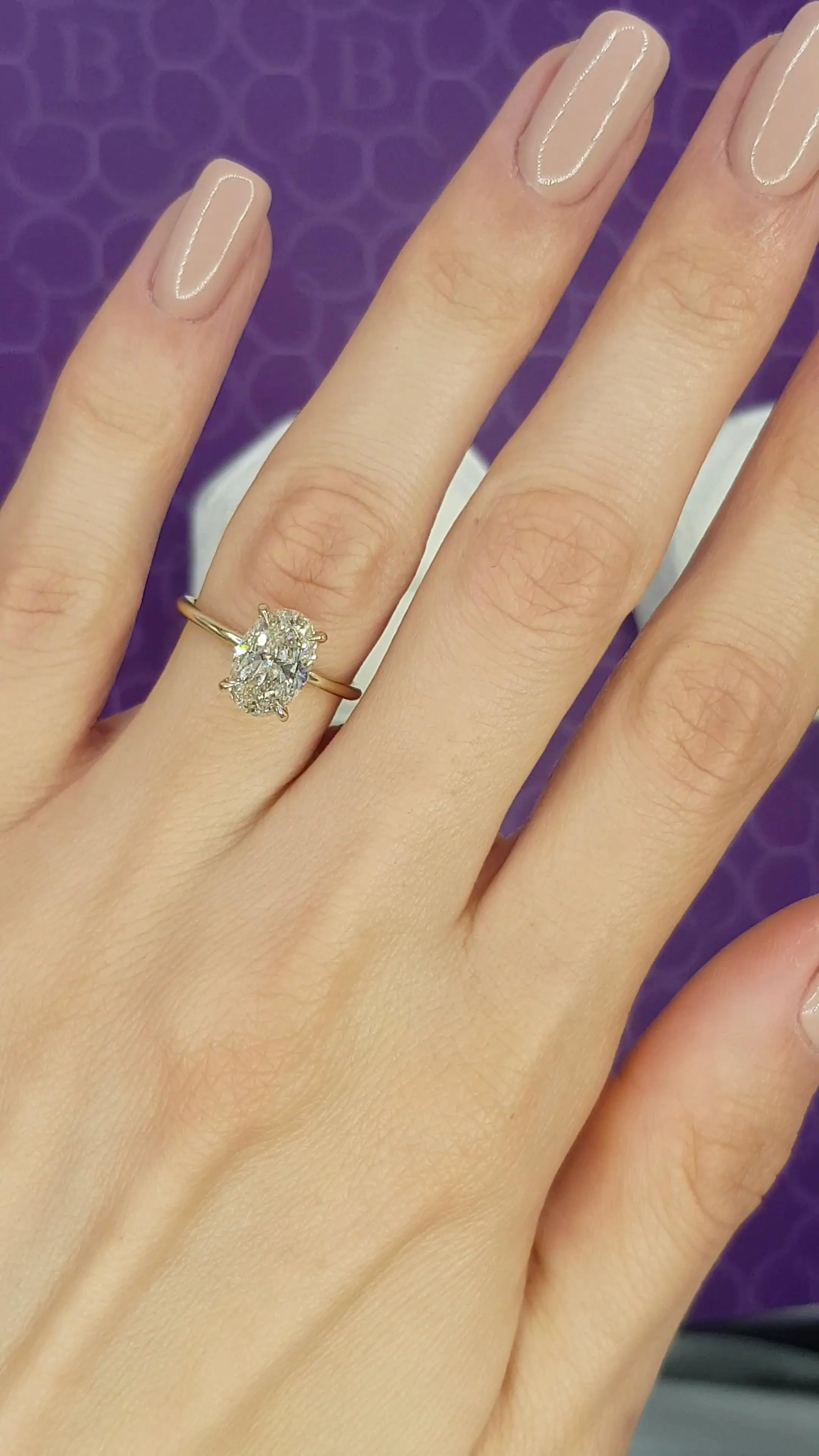 2.01 Carat Oval Cut Solitaire Diamond Engagement Ring