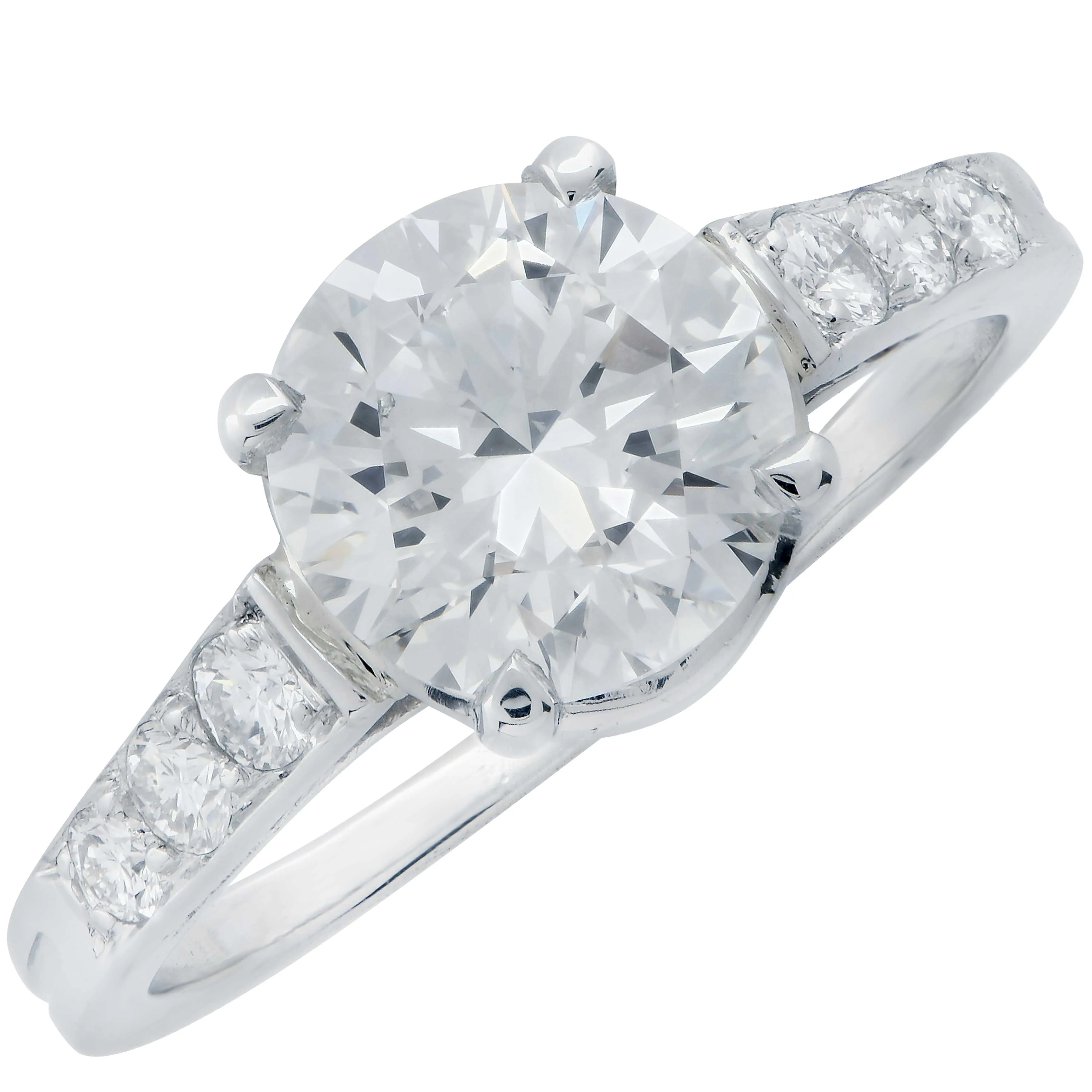 2.02 Carat GIA Graded G/VS1 Round Brilliant Cut Diamond Platinum Engagement Ring