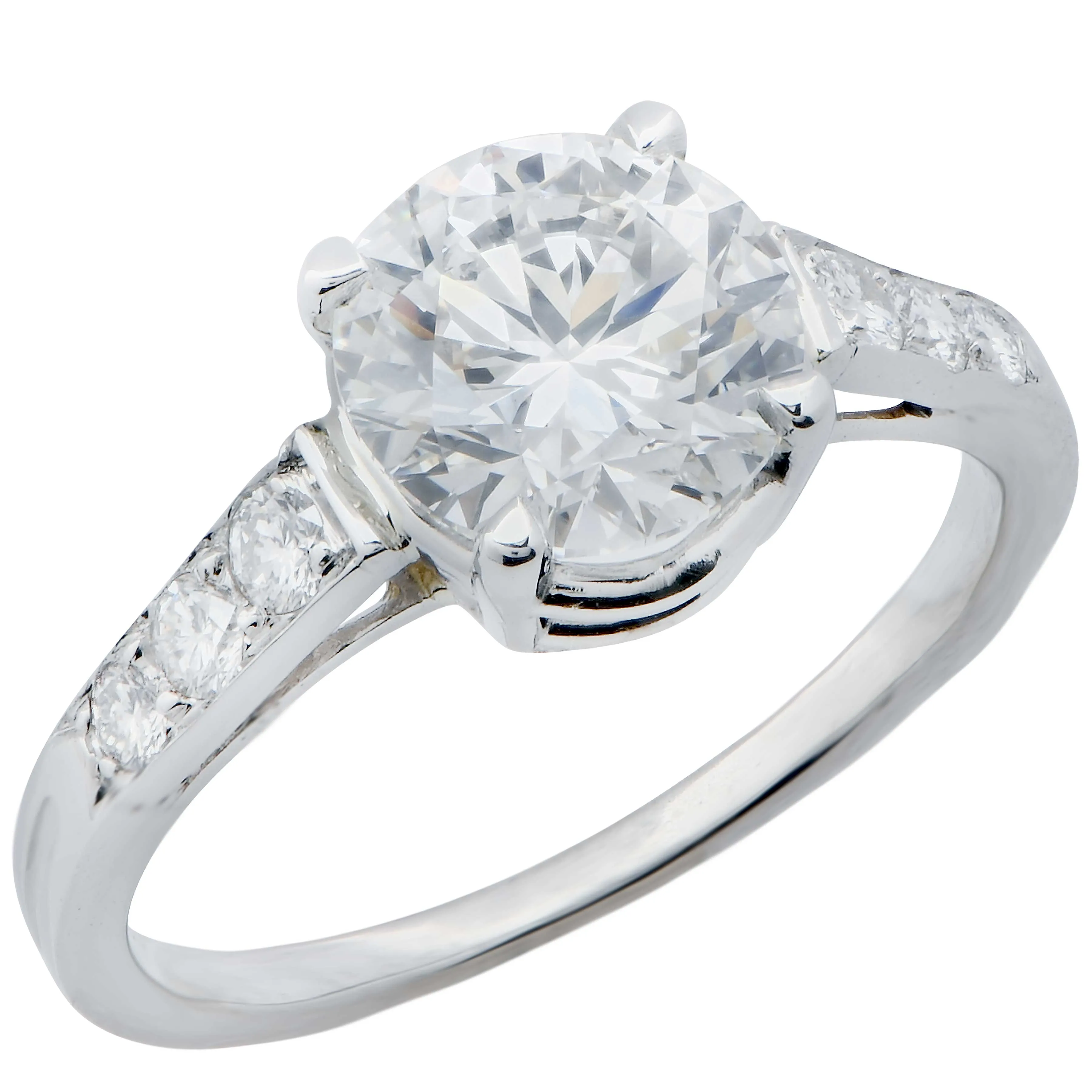 2.02 Carat GIA Graded G/VS1 Round Brilliant Cut Diamond Platinum Engagement Ring
