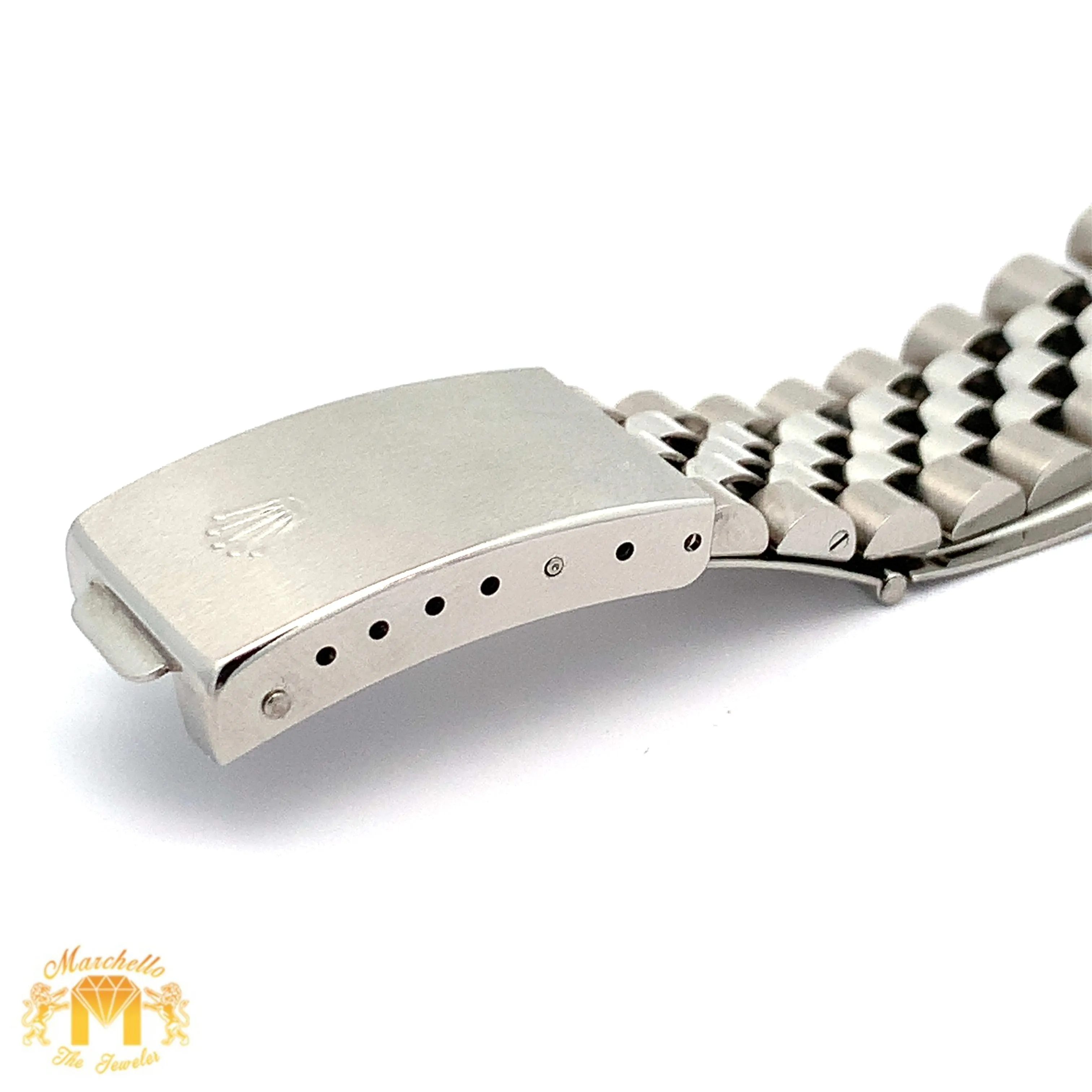 36mm Rolex Diamond Watch with Stainless Steel Jubilee Bracelet