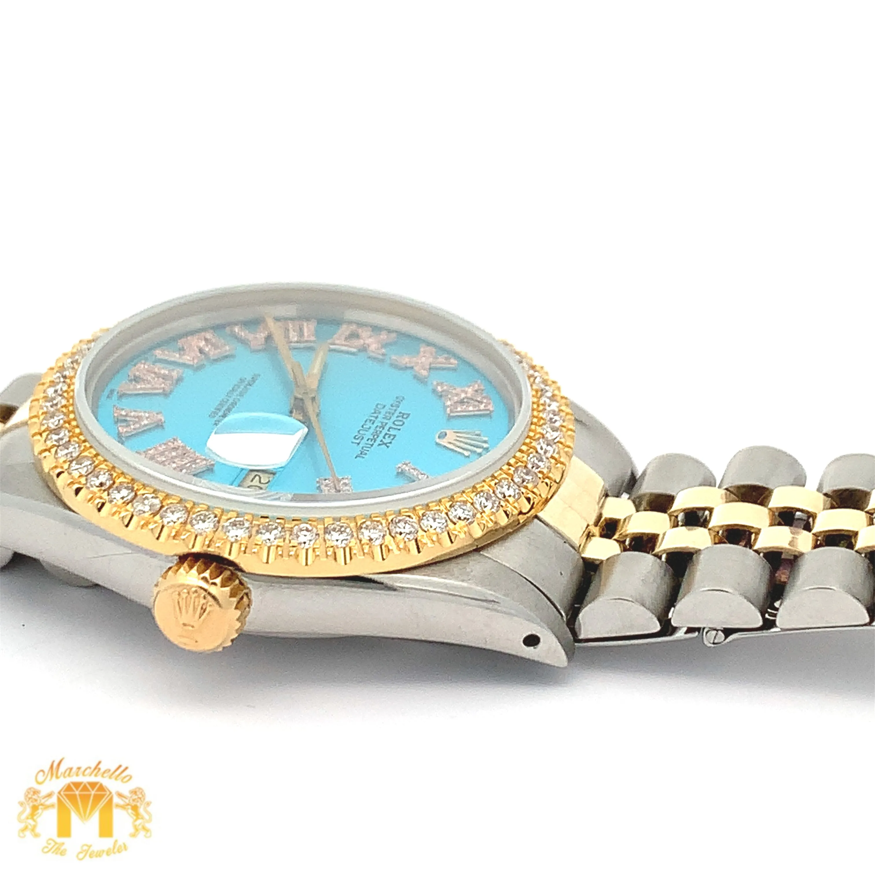 36mm Rolex Diamond Watch with Two-tone Jubilee Bracelet