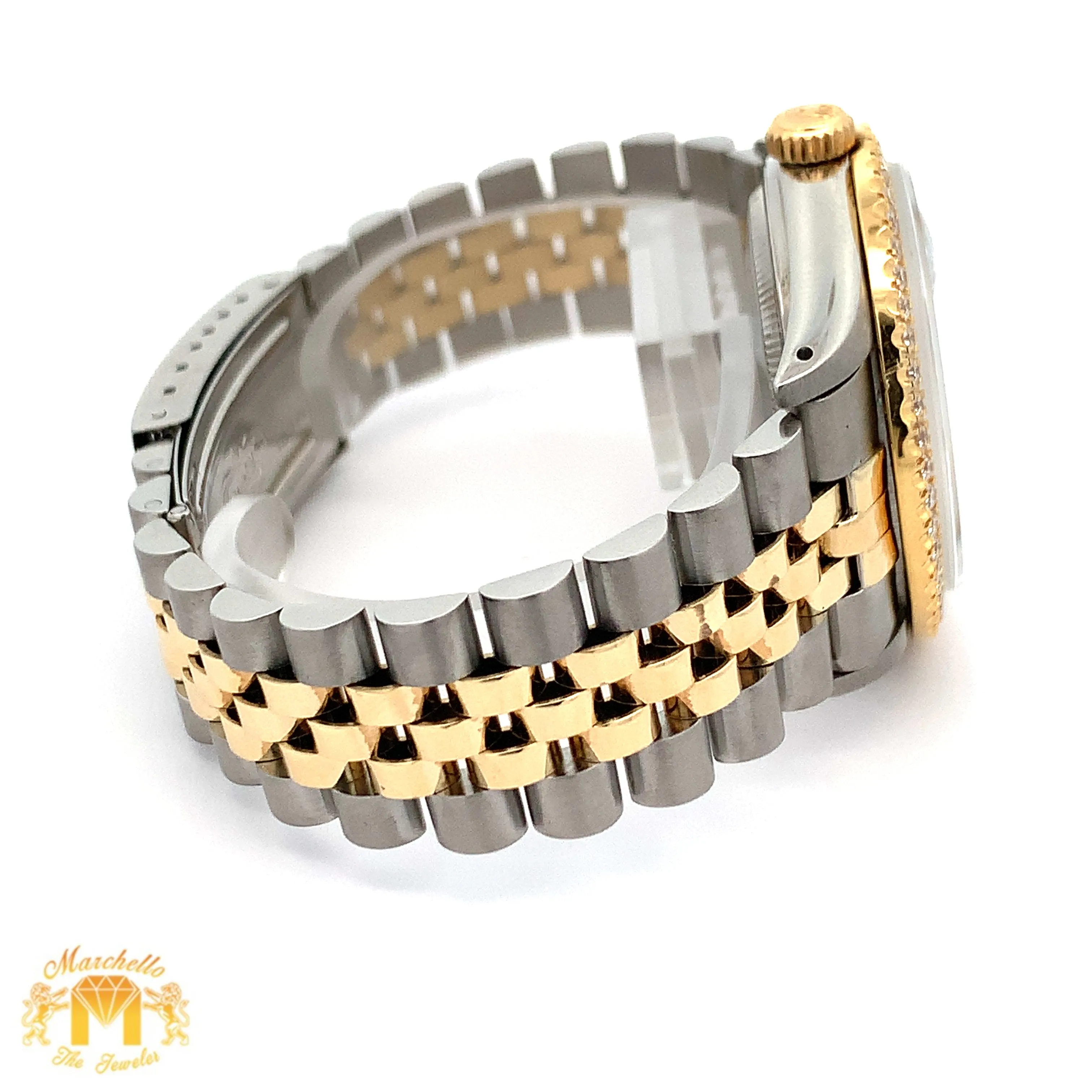 36mm Rolex Diamond Watch with Two-tone Jubilee Bracelet