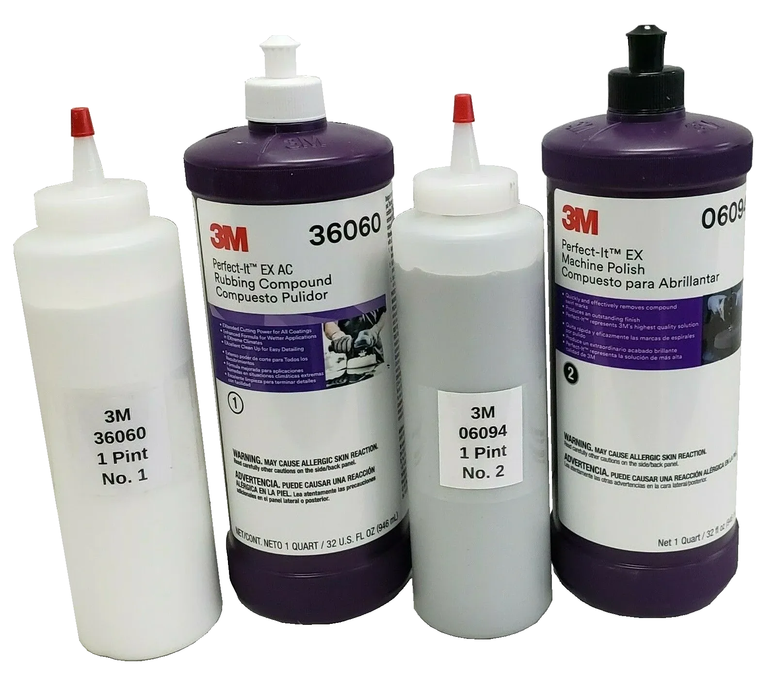 3M Perfect-It Buffing & Polishing Kit 36060, 06094 Pint bottles NO QUARTS