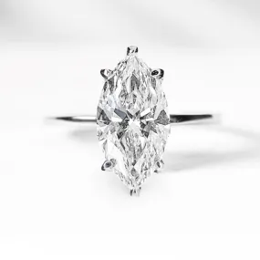 4.00ct Marquise Diamond Engagement Ring 14kt IGI CERTIFIED