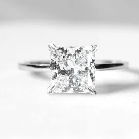 4.00ct Princess Diamond Engagement Ring 14kt IGI CERTIFIED