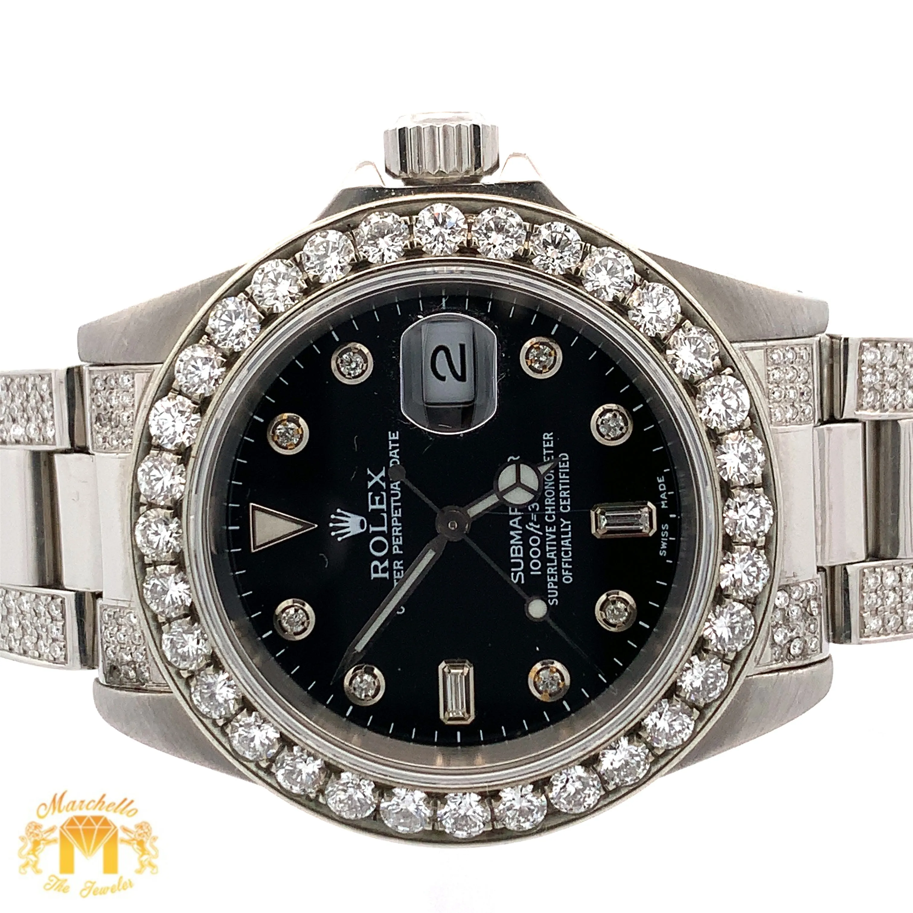 40mm Rolex Watch with Stainless Steel Oyster Diamond Bracelet