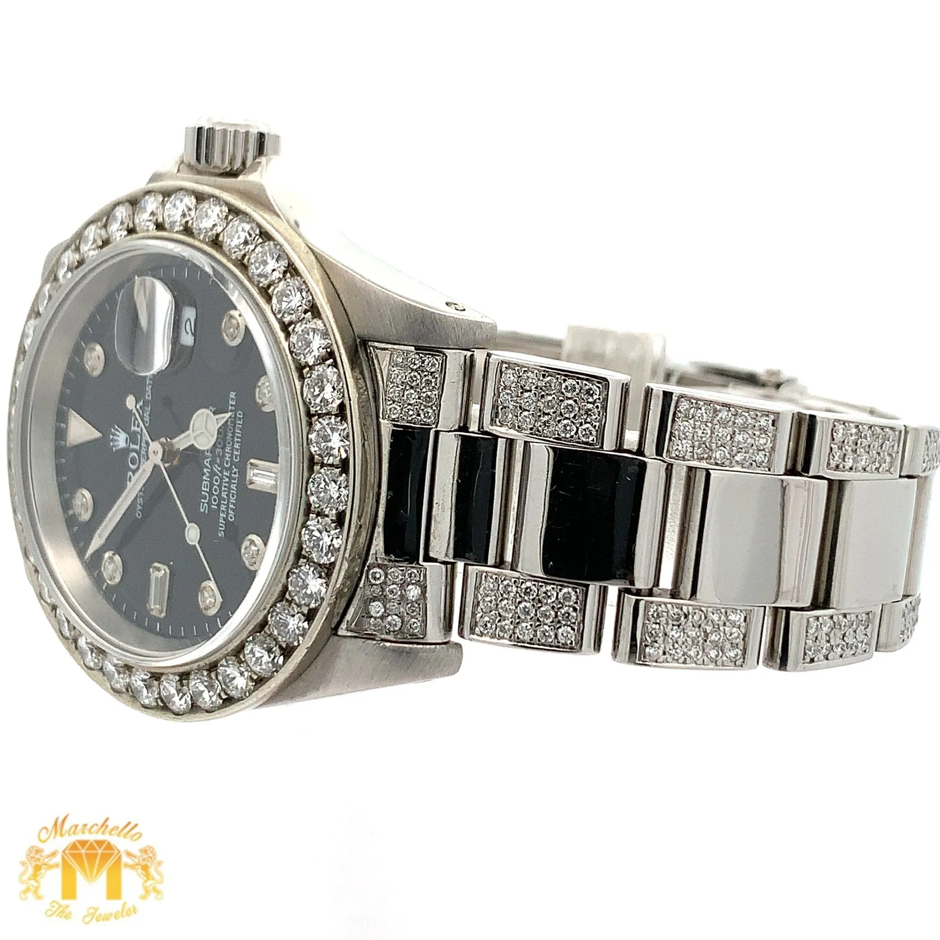 40mm Rolex Watch with Stainless Steel Oyster Diamond Bracelet