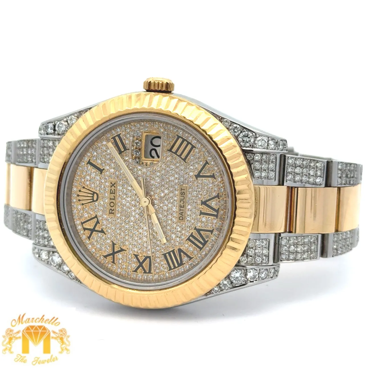 41mm Rolex Diamond Watch with Two-Tone Oyster Bracelet