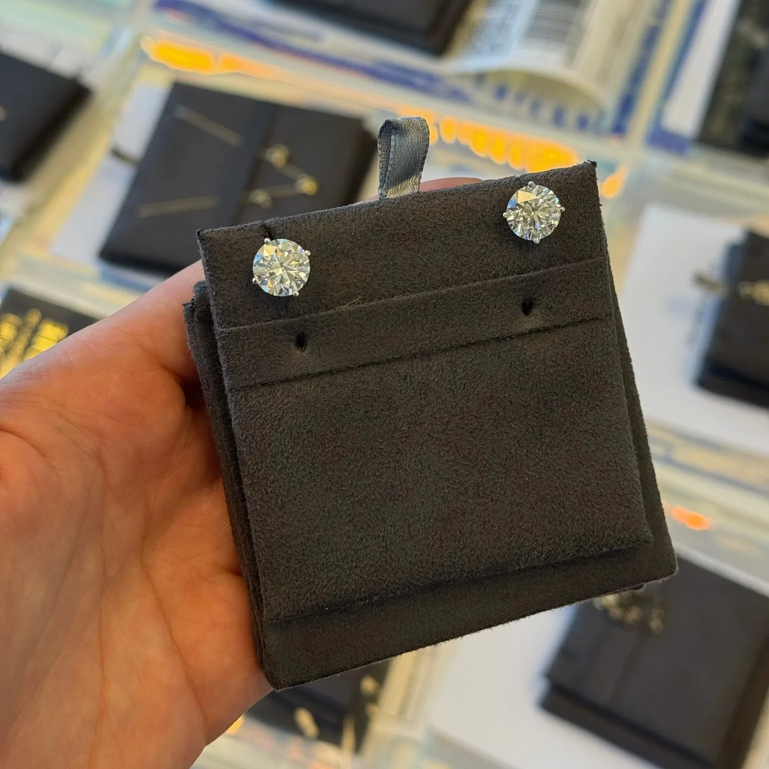 6ctw Lab Diamond Studs (PAIR) - IGI Certified