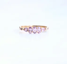 9CT GOLD PINK SAPPHIRE AND DIAMOND RING ASC5354