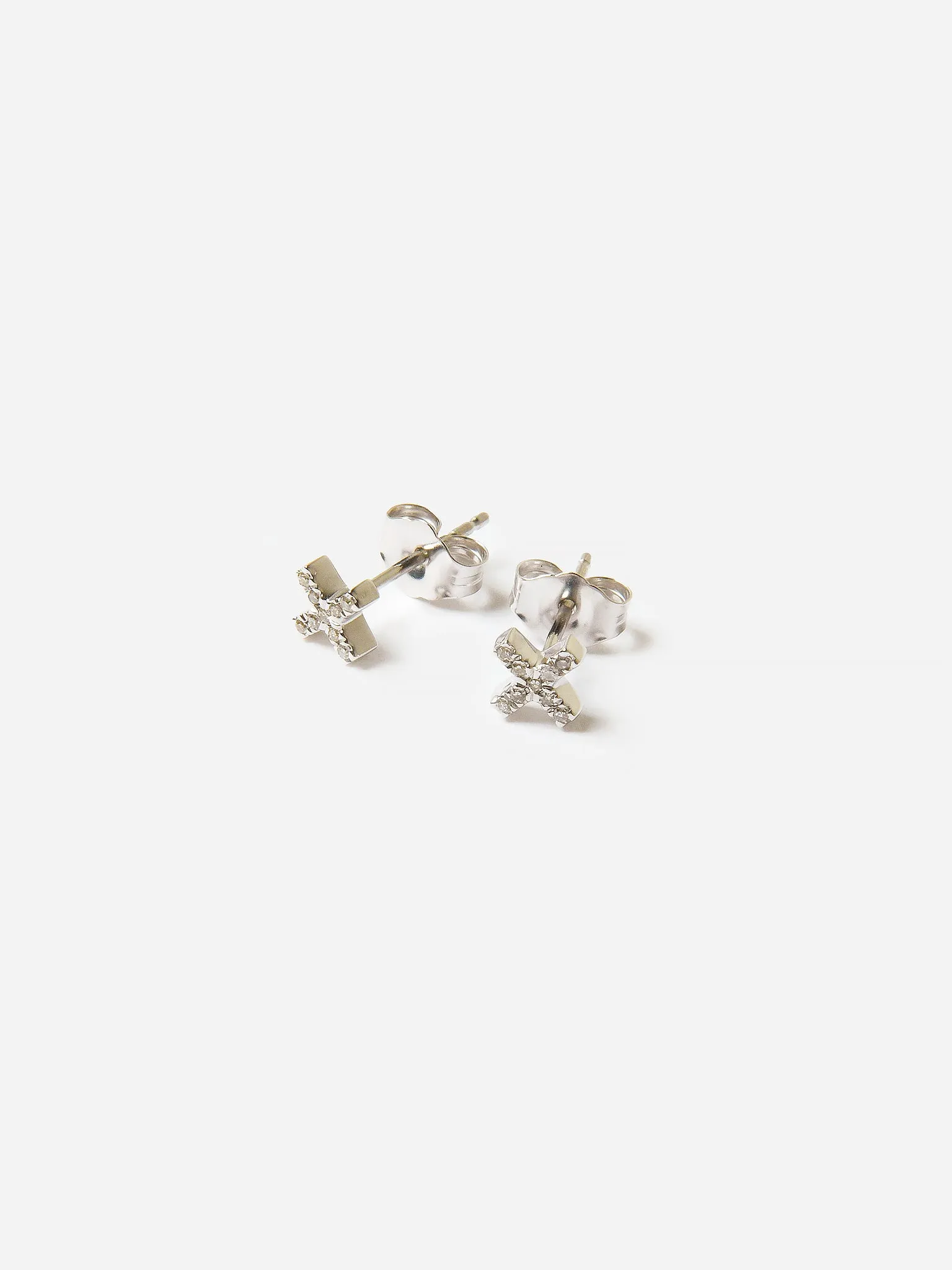 Adina Reyter Women's Super Tiny Pavé X Earrings