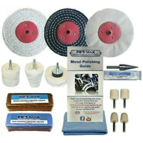 Alloy Wheel Metal Polishing Kit Fits Drill 14pc - 4" x 1/2" Pro-Max