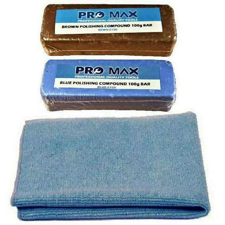 Aluminium Alloy Brass Copper Metal Polishing Buffing Kit 15pc 4" x 1" Pro-Max