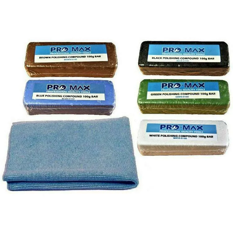 Aluminium Alloy Brass Steel Metal Polishing Buffing Kit 18pc 4" x 1/2" Pro-Max