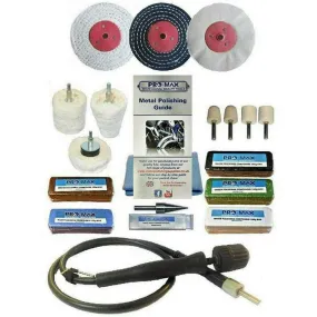 Aluminium Alloy Brass Steel Metal Polishing Buffing Kit 18pc 4" x 1/2" Pro-Max