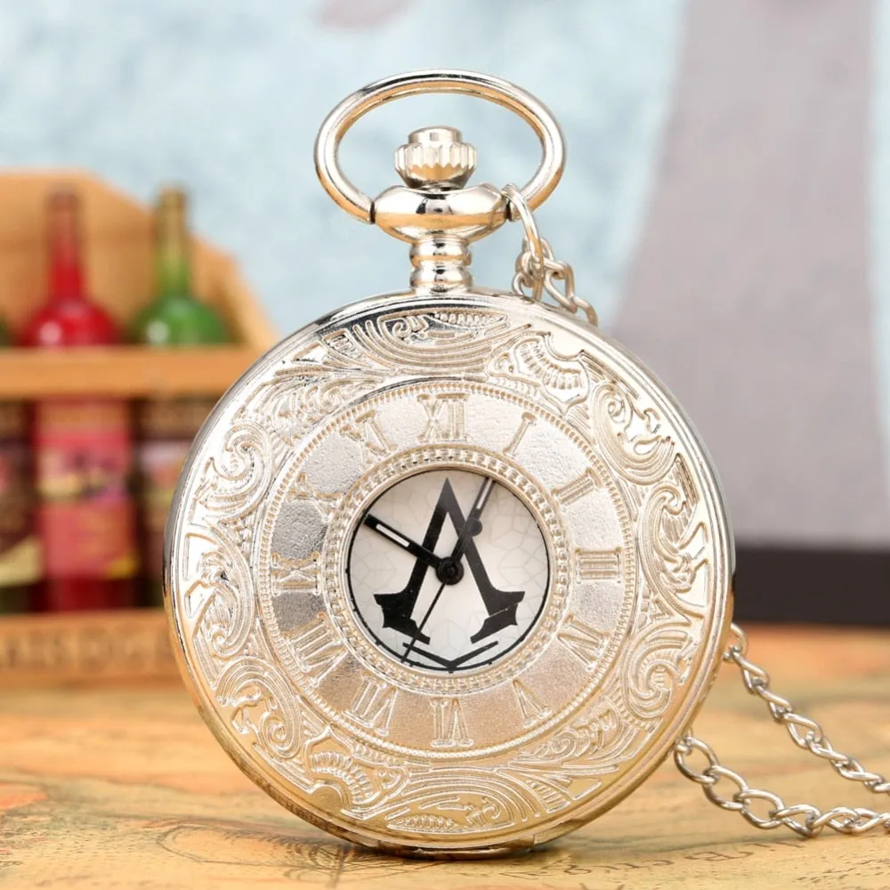 Antique Vintage Bronze Steampunk Quartz Pocket Watch