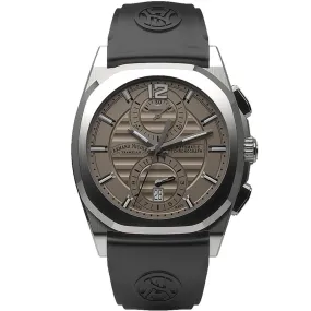 Armand Nicolet Men's Chronograph Watch J09-3 Black Rubber Grey A668AAA-GR-GG4710N