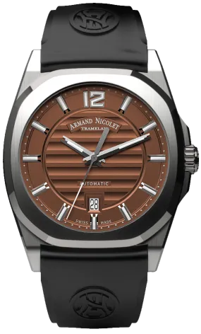 Armand Nicolet Men's Watch J09 Date 41mm Brown A660AAA-MR-GG4710N