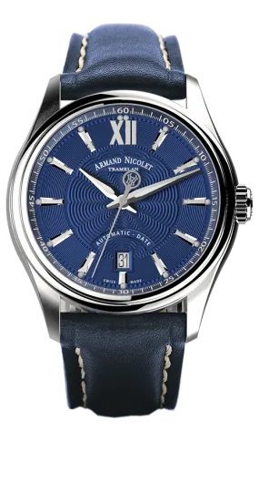 Armand Nicolet Men's Watch M02 Date 41mm Blue A740A-BU-P140BU2
