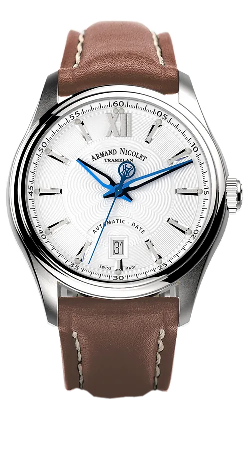 Armand Nicolet Men's Watch M02 Date 41mm Silver A740A-AG-P140MR2