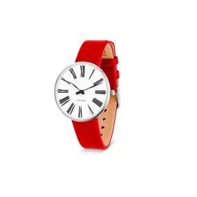 Arne Jacobsen Roman Wristwatch Red, ø40