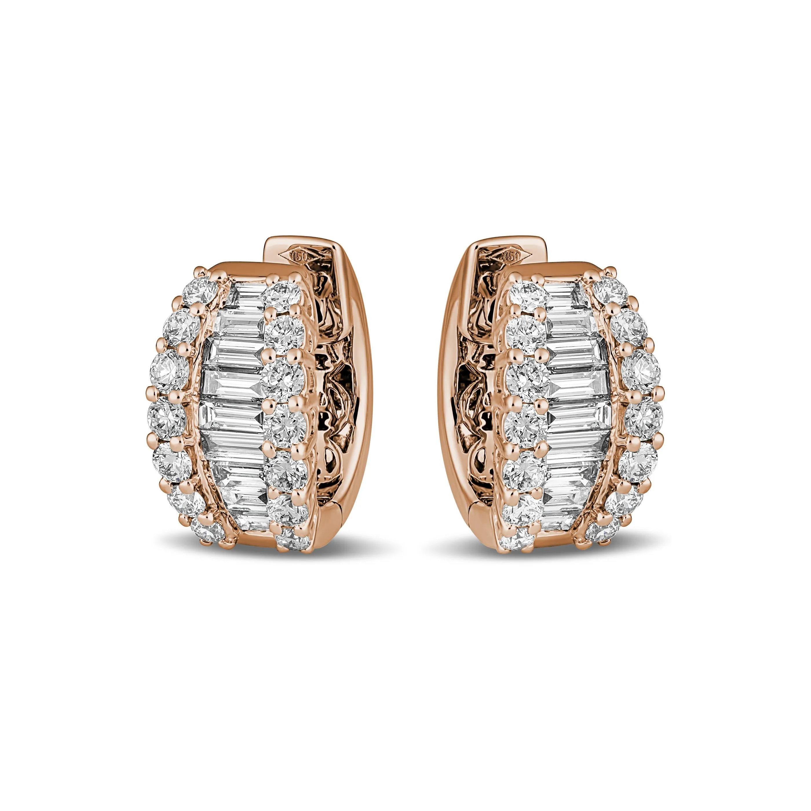 Artisan Baguette Huggies | Rose Gold