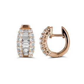 Artisan Baguette Huggies | Rose Gold