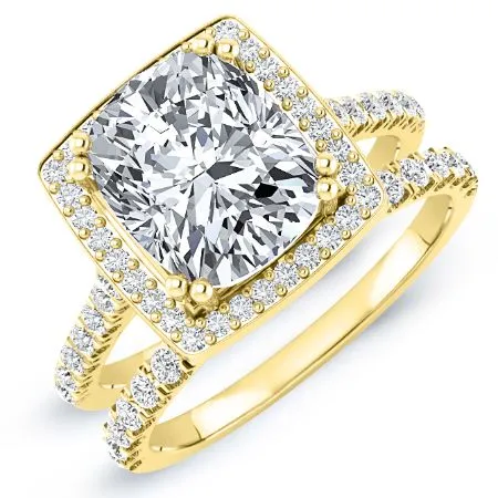 Aster - Cushion Lab Diamond Bridal Set (IGI Certified)