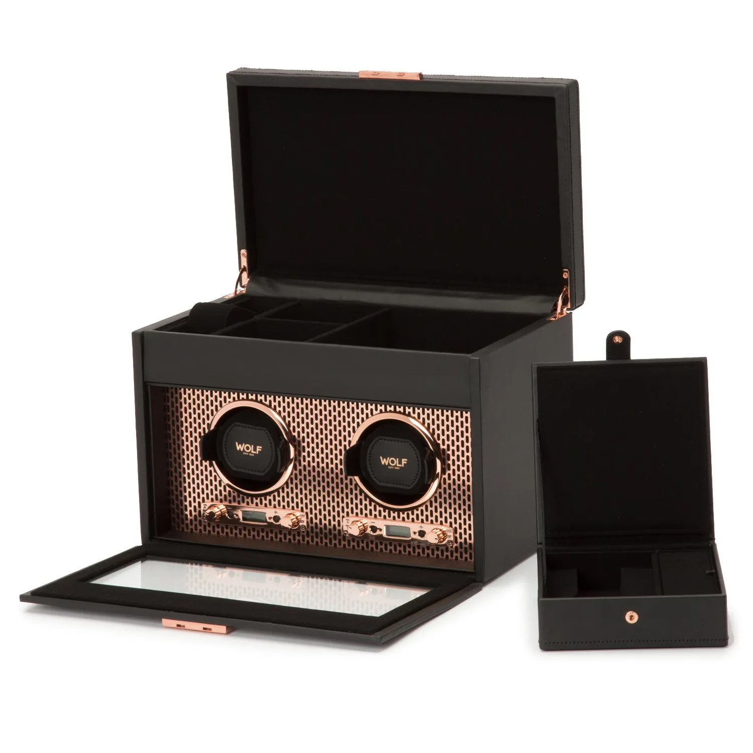 Axis Double Winder with Storage in Copper