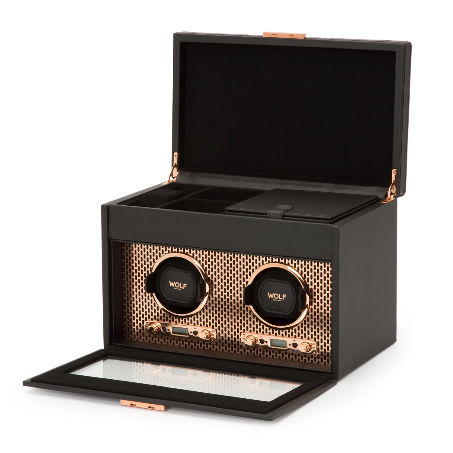 Axis Double Winder with Storage in Copper