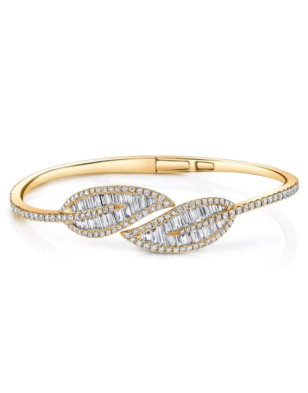 Baguette Diamond Leaf Bracelet
