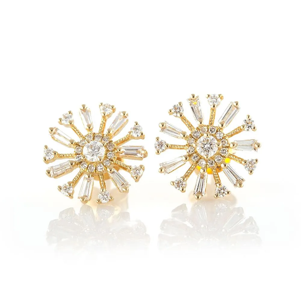 Baguette Pinwheel Studs