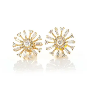 Baguette Pinwheel Studs